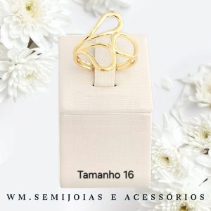 Anel gotas em Banho Ouro Tamanho